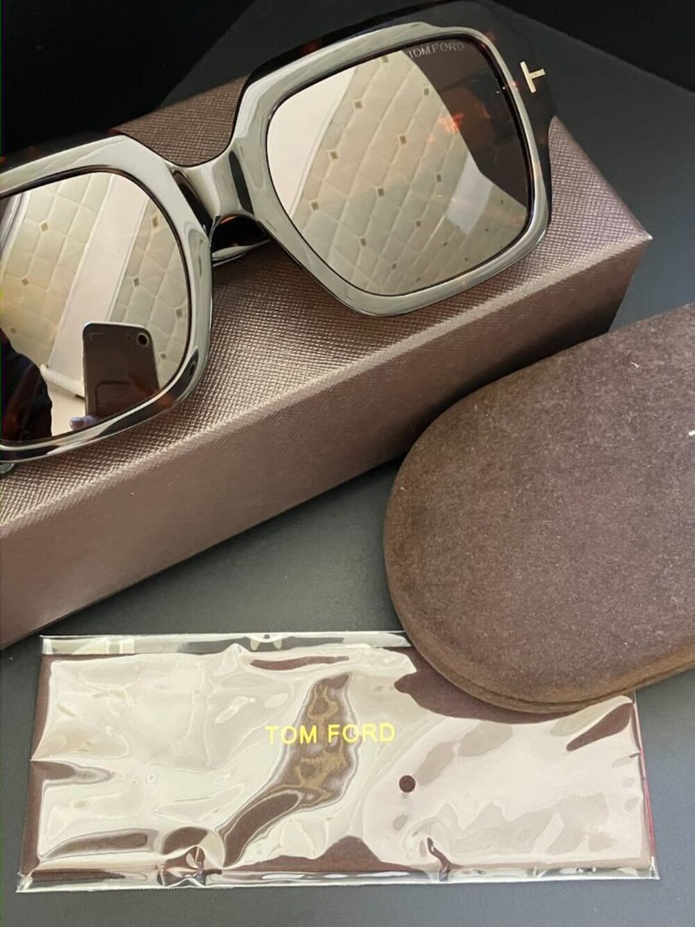 Tom Ford Tortoise Square Sunglasses